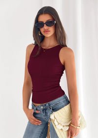 PRETTYGARDEN Womens Summer High Neck Ribbed Tank Tops Casual Basic Sleeveless Slim Fitted Racerback Workout T Shirts PRETTYGARDEN