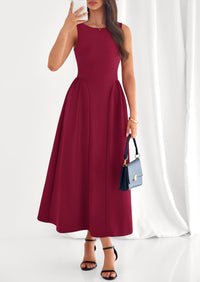 PRETTYGARDEN Summer Sleeveless Maxi Dresses for Women Elegant Classy A Line Tank Formal Midi Long Wedding Guest Dress PRETTYGARDEN