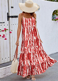 PRETTYGARDEN Women Summer Dresses Spaghetti Strap Scoop Neck Floral Maxi Dress Flowy Boho Long Sundress with Pockets