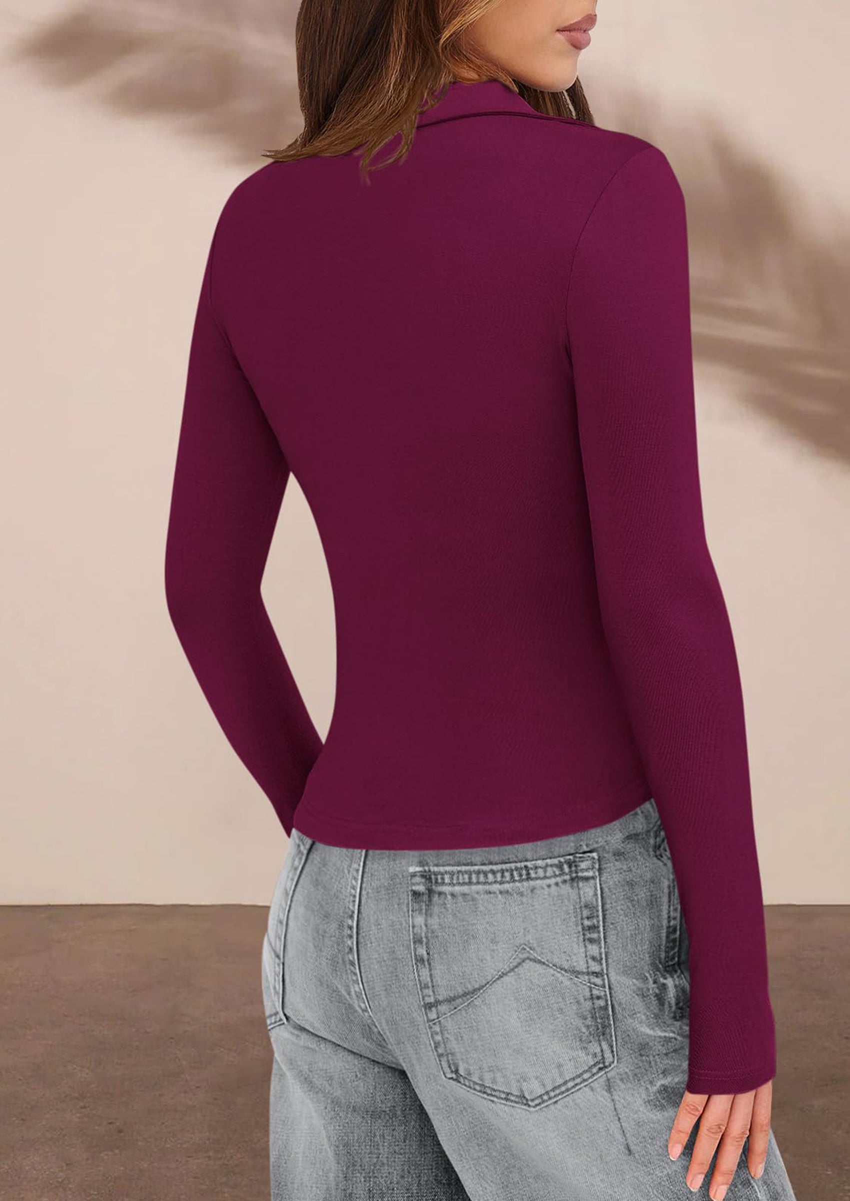 PRETTYGARDEN Womens Button Down Shirts V Neck Collared Ruched Slim Fit Long Sleeve Shirt Casual Fall Fashion Ladies Tops PRETTYGARDEN