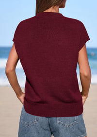 PRETTYGARDEN Women's Spring Sweater Vest Trendy Flower Knit Short Sleeve Cute Pullover Tank Tops Summer Fashion Clothing PRETTYGARDEN