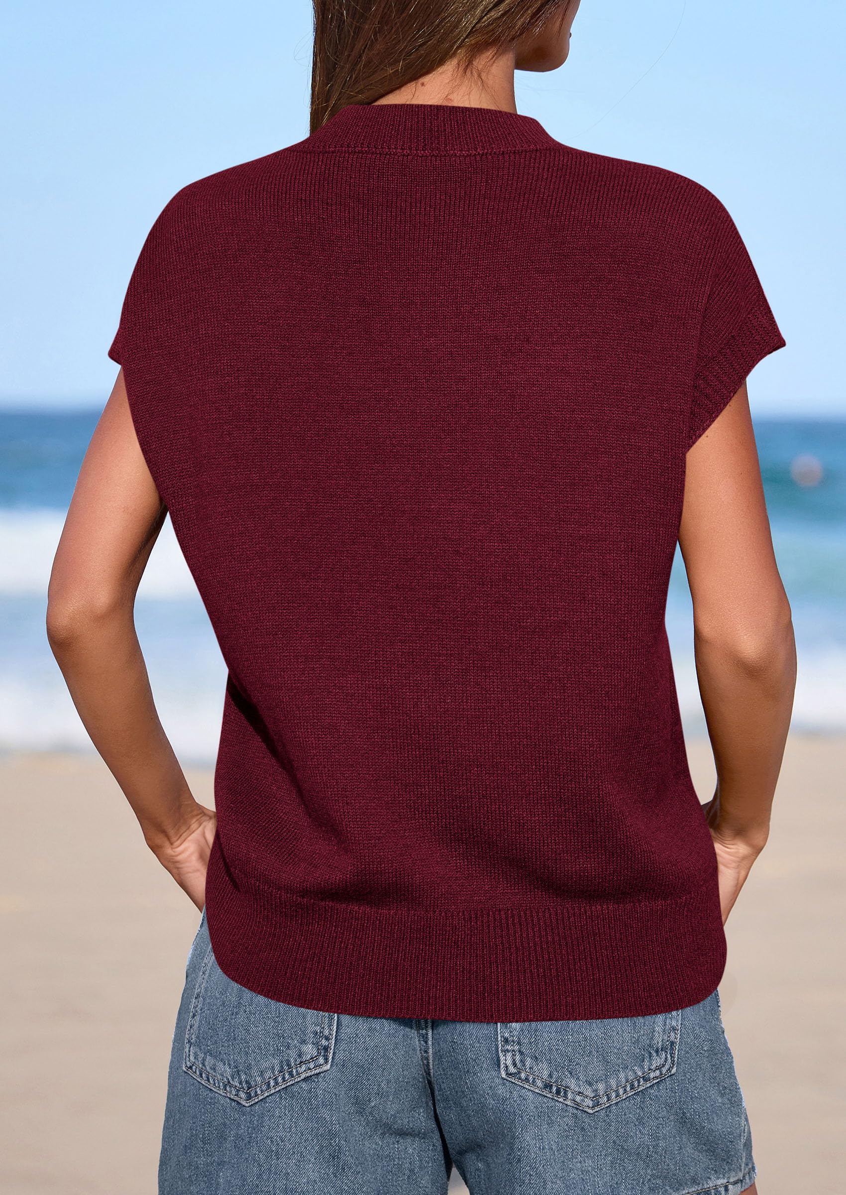 PRETTYGARDEN Women's Spring Sweater Vest Trendy Flower Knit Short Sleeve Cute Pullover Tank Tops Summer Fashion Clothing PRETTYGARDEN