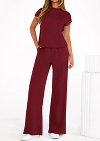 PRETTYGARDEN Womens 2 Piece Outfits Casual Cap Sleeve Lounge Set Summer Tracksuits Matching Sets Beach Fashion Travel Clothes PRETTYGARDEN