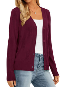 PRETTYGARDEN Women's Soft Winter Cardigan Sweaters Lightweight Knit Button Up Shrug Fall Sweater Tops PRETTYGARDEN