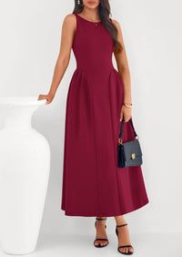 PRETTYGARDEN Summer Sleeveless Maxi Dresses for Women Elegant Classy A Line Tank Formal Midi Long Wedding Guest Dress PRETTYGARDEN