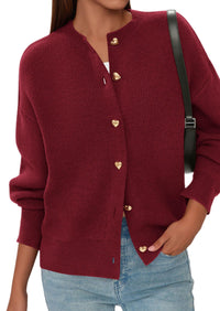 PRETTYGARDEN Cardigan Sweaters for Women Trendy Long Sleeve Open Front Button Down Jacket Fall Clothes Winter Coats