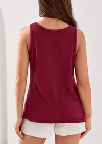 PRETTYGARDEN Women Summer Tank Tops Basic Sleeveless V Neck Light Sweater Vest Knit Crop Top Beach Vacation Clothes PRETTYGARDEN