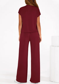 PRETTYGARDEN Womens 2 Piece Outfits Casual Cap Sleeve Lounge Set Summer Tracksuits Matching Sets Beach Fashion Travel Clothes PRETTYGARDEN