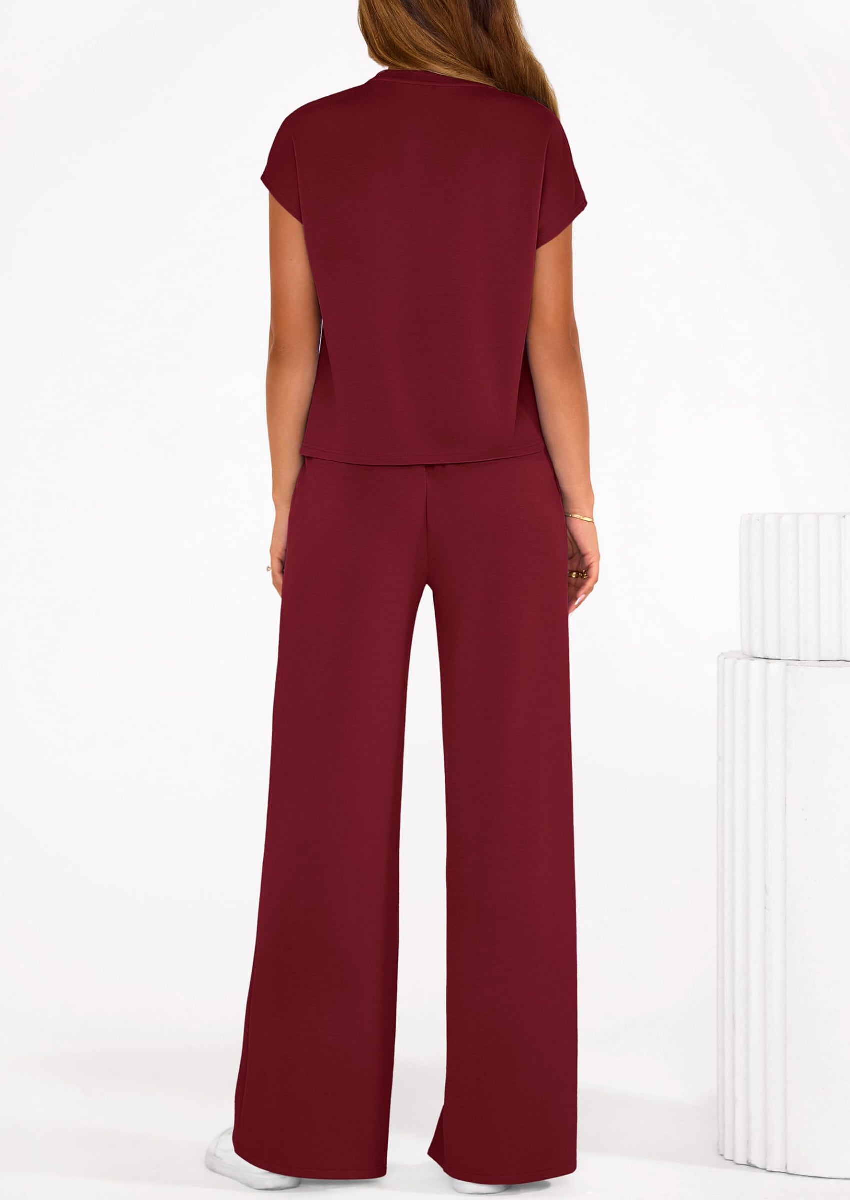 PRETTYGARDEN Womens 2 Piece Outfits Casual Cap Sleeve Lounge Set Summer Tracksuits Matching Sets Beach Fashion Travel Clothes PRETTYGARDEN