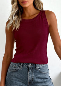 PRETTYGARDEN Tank Top for Women Summer Sleeveless Sweater Tops Spring Business Casual Work Shirts Ribbed Knit Blouses PRETTYGARDEN