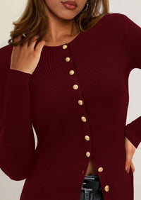 PRETTYGARDEN Womens Fall Cardigan Sweaters Lightweight Long Sleeve Button up Ribbed Knit Tops Winter Fashion Clothes