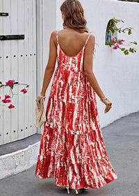 PRETTYGARDEN Women Summer Dresses Spaghetti Strap Scoop Neck Floral Maxi Dress Flowy Boho Long Sundress with Pockets