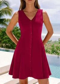 PRETTYGARDEN Short Summer Dresses for Women Casual A Line V Neck Vacation Beach Dress PRETTYGARDEN