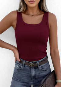 PRETTYGARDEN Womens Summer Tops Spring Cute Sleeveless Scoop Neck Workout Tank Top Casual Ribbed Knit Basic Cami Shirts PRETTYGARDEN