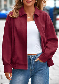 PRETTYGARDEN Women's Faux Suede Motorcycle Jacket Trendy Fall Fashion Oversized Zip Up Coats Winter Clothes Outerwear