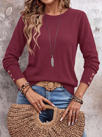 PRETTYGARDEN Womens Sweaters Long Sleeve Lightweight Knit Pullover Tops Crewneck Button Cuff Dressy Casual Fall Outfits 2026