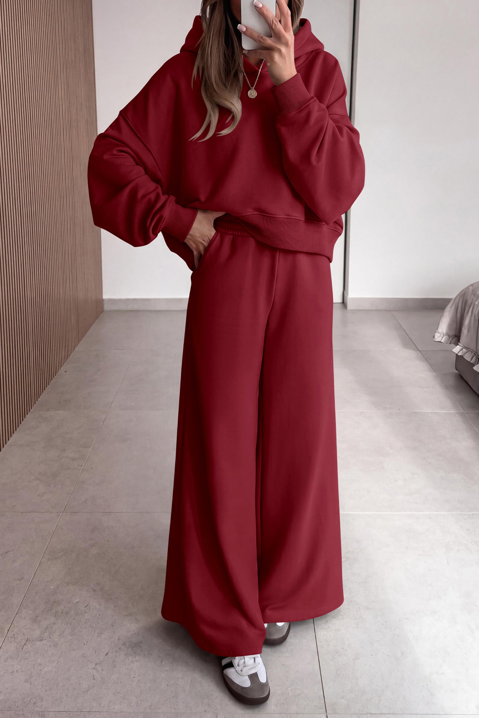 PRETTYGARDEN Women 2 Piece Lounge Sets Long Sleeve Hoodies Wide Leg Sweatpants Sweatsuits Workout Set Fall Outfits 2026