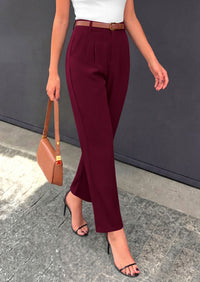 PRETTYGARDEN Womens Dress Pants Summer 2026 Work Clothes Tapered High Waisted Trousers Slacks Pockets Business Casual Outfits