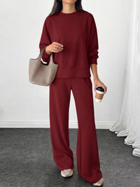 PRETTYGARDEN Womens 2 Piece Outfits Fall Sweatsuits Matching Lounge Sets  | Crewneck Long Sleeve Sweatshirt, Wide Leg Pants Sets with Pockets & Drawstring, Casual Tracksuit, Travel Airport Outfits 2026