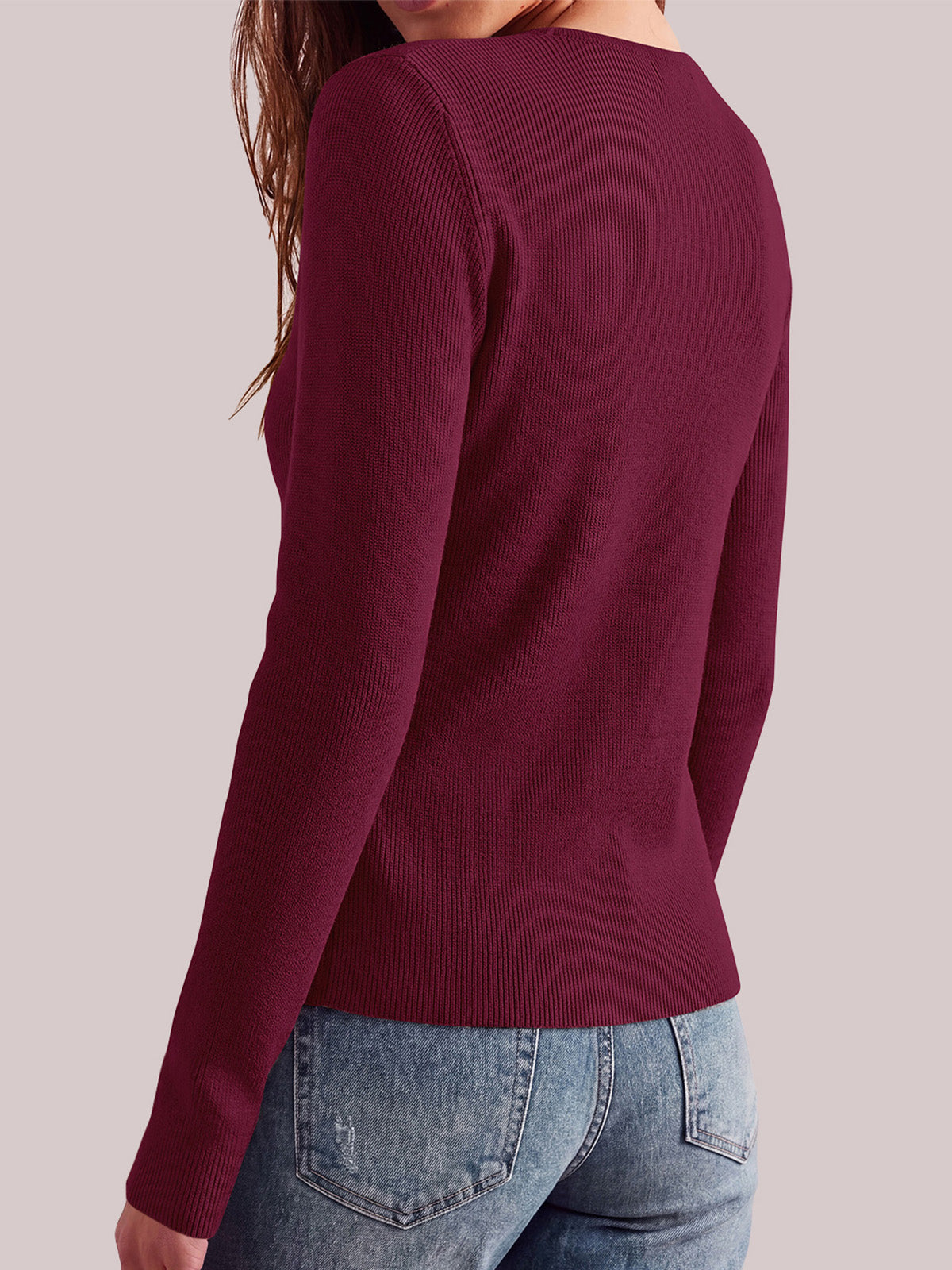 PRETTYGARDEN Long Sleeve Button Front Cardigan Sweaters for Women Fall Tops | Crewneck Ribbed Knit Sweater, Soft Short Cardigans, Business Casual Office Work Tops, Date Night Fashion Clothing Outfits