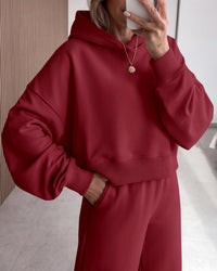 PRETTYGARDEN Women 2 Piece Lounge Sets Long Sleeve Hoodies Wide Leg Sweatpants Sweatsuits Workout Set Fall Outfits 2026