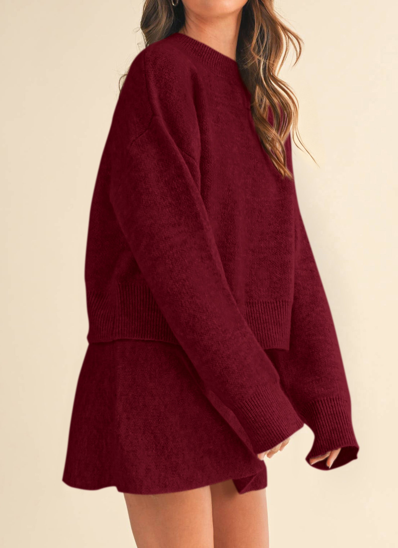 PRETTYGARDEN 2 Piece Sets For Women Sweater Mini Skirt Set