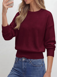 PRETTYGARDEN Womens Crewneck Long Sleeve Fall Sweaters  | Cinched Waist, Loose Fit, Knit Pullover Tops, Ribbed Hem, Basic Work Sweaters, Trendy Fall Outfits, Winter Layering Clothing