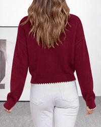 PRETTYGARDEN Casual Long Sleeve Strappy Sweaters for Women