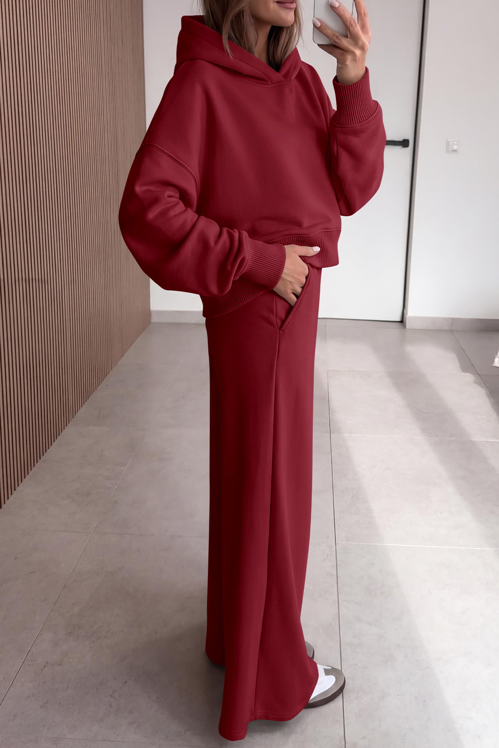 PRETTYGARDEN Women 2 Piece Lounge Sets Long Sleeve Hoodies Wide Leg Sweatpants Sweatsuits Workout Set Fall Outfits 2026