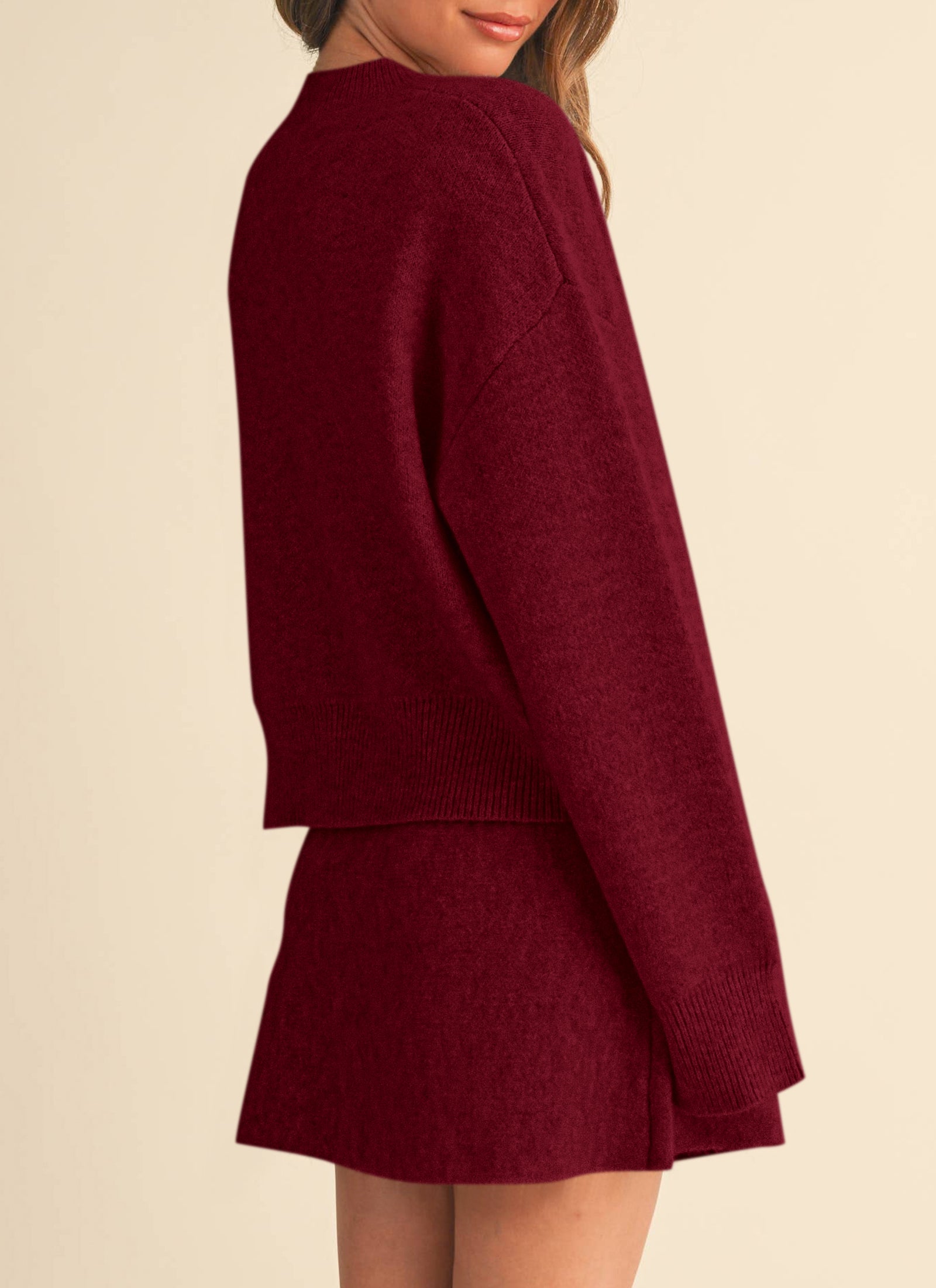 PRETTYGARDEN 2 Piece Sets For Women Sweater Mini Skirt Set