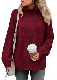PRETTYGARDEN Women's Winter Turtleneck Sweaters Oversized Warm Pullover  Cozy Chunky Knit Sweater, Long Sleeve Tunic, Loose Fit Dressy Casual Tops, Trendy Fall Fashion Clothing, Holiday Outfits