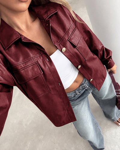 PRETTYGADEN Women's Faux Leather Jacket Fall Fashion Button Down Winter Coats Motorcycle Bomber Jackets Outerwear 2026
