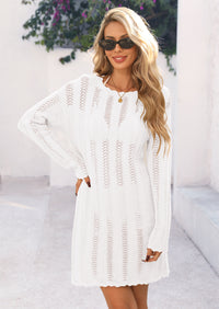 PRETTYGARDEN Women's Swimsuit Cover Up Summer Bathing Suit Swimwear Crochet Knit Dress Fashion Beach Vacation Clothes