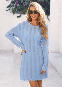 PRETTYGARDEN Women's Swimsuit Cover Up Summer Bathing Suit Swimwear Crochet Knit Dress Fashion Beach Vacation Clothes