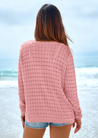 PRETTYGARDEN Crochet Cardigan Sweaters for Women Trendy Spring Summer Long Sleeve Tie Front Tops Boho Beach Vacation Clothes PRETTYGARDEN