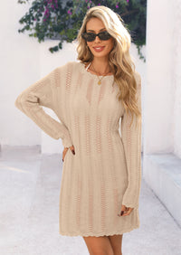 PRETTYGARDEN Women's Swimsuit Cover Up Summer Bathing Suit Swimwear Crochet Knit Dress Fashion Beach Vacation Clothes