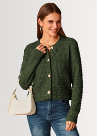 PRETTYGARDEN Women's Knit Cardigan Sweaters Casual Long Sleeve Open Front Button Down Trendy Jackets Outerwear