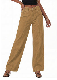 PRETTYGARDEN Women's Wide Leg Jeans High Waisted Stretchy Baggy Seamed Front Denim Palazzo Pants Summer Fashion Clothes