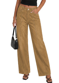 PRETTYGARDEN Women's Wide Leg Jeans High Waisted Stretchy Baggy Seamed Front Denim Palazzo Pants 2026 Summer Fashion Clothes