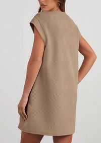 PRETTYGARDEN Women's Summer Short T Shirt Dress Cap Sleeve Crew Neck Casual Loose Basic Mini Dresses