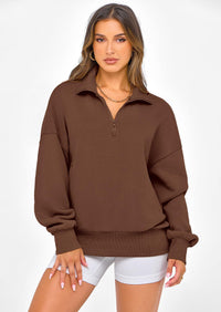 PRETTYGARDEN Womens Half Zip Oversized Sweatshirts Fleece Hoodies Trendy Long Sleeve Pullover Tops Y2k Spring Outfits