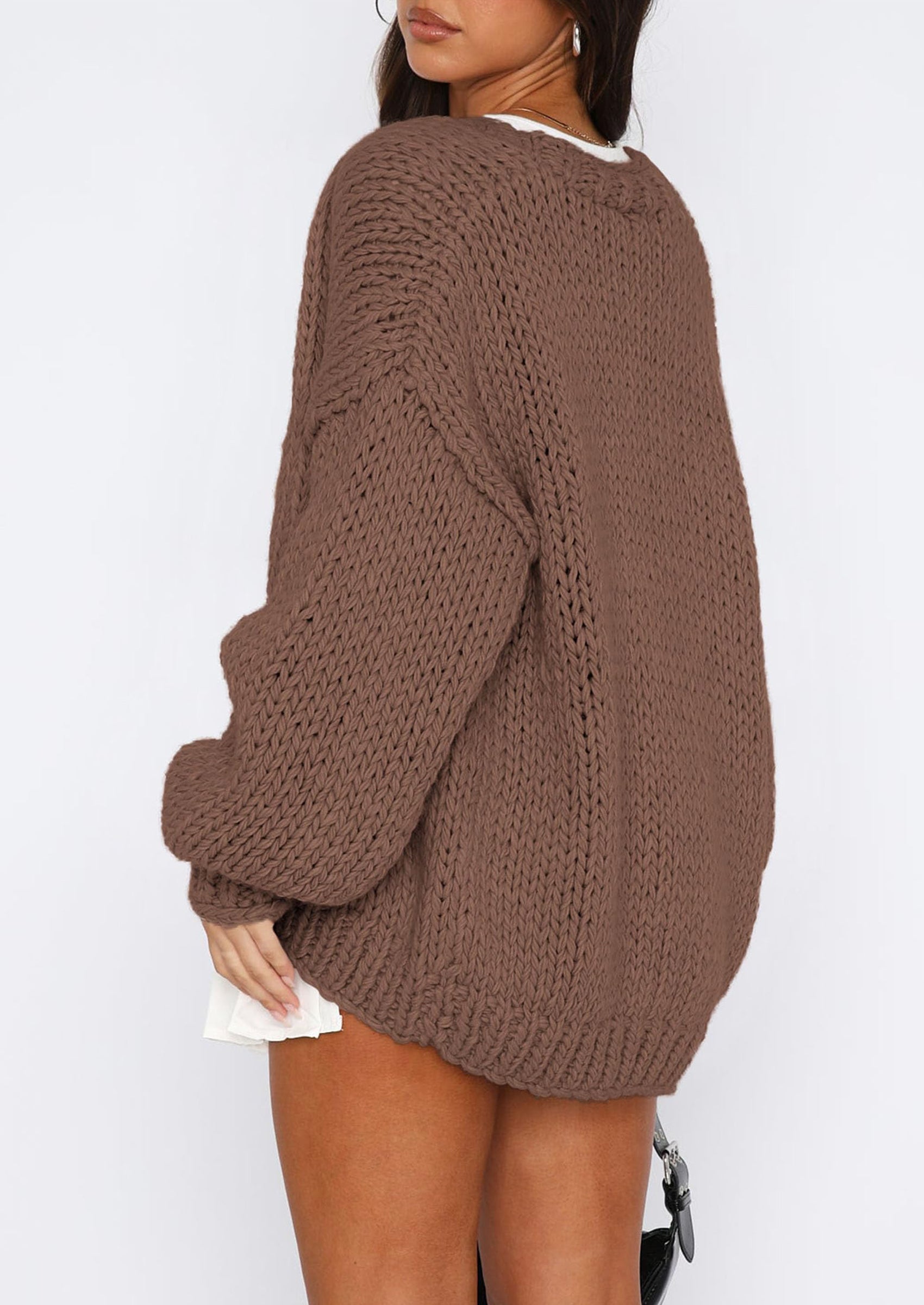 PRETTYGARDEN Cardigan Sweaters for Women Trendy Fall Fashion Long Sleeve Chunky Knit Cardigans Winter Clothing Outfits