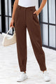 Summer High Waisted Ankle Length Trouser Slacks With Pockets