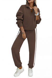 PRETTYGARDEN Womens Sweatsuits 2 Piece Outfits Fall Half Zip Sweatshirts Jogger Tracksuit Set Lounge Travel Matching Clothes