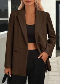 PRETTYGARDEN Women's Winter Corduroy Blazers Jackets Dressy Casual Ribbed Long Sleeve Lapel Fashion Work Business Outerwear