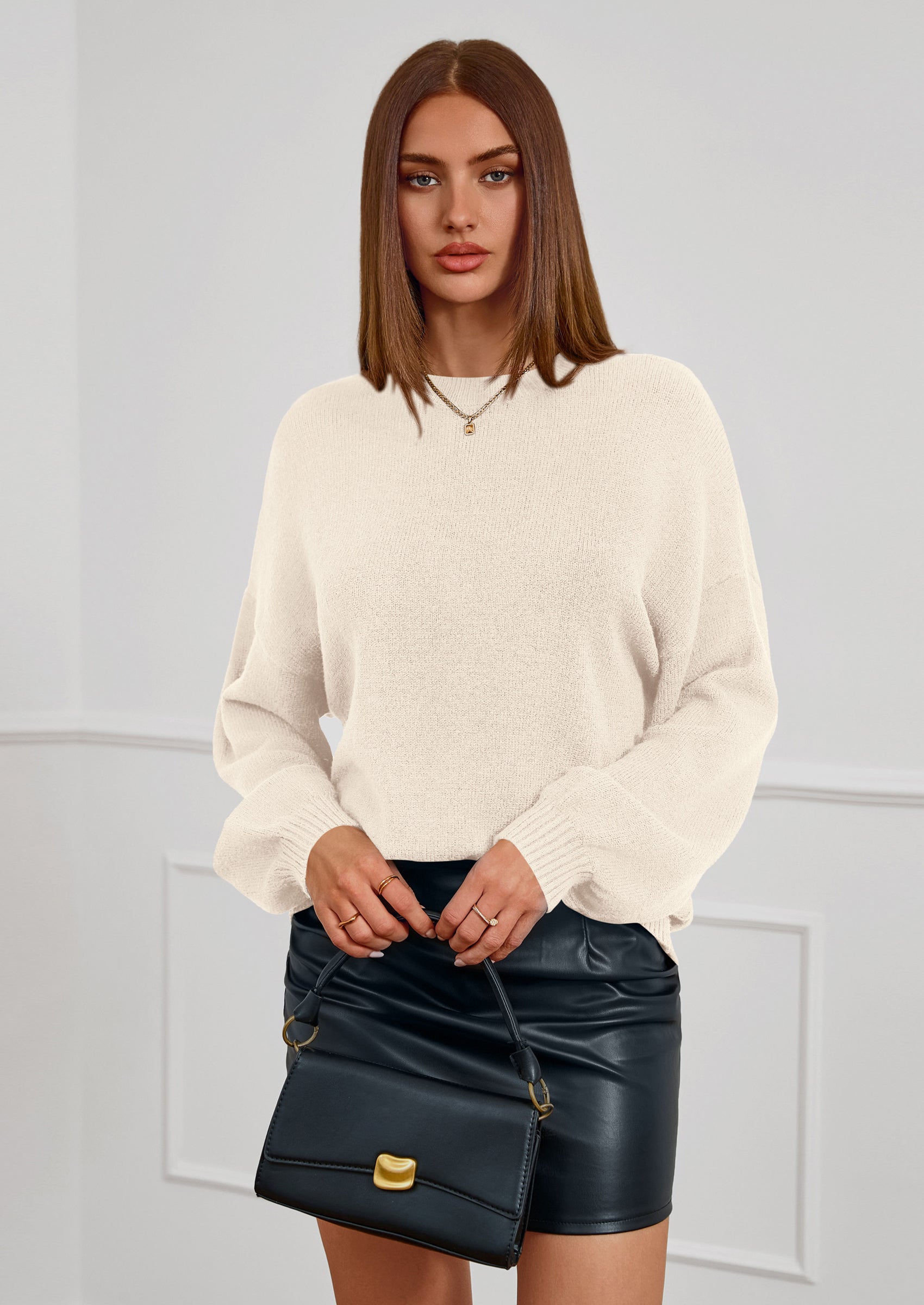 PRETTYGARDEN Women's Fall Oversized Sweaters Dressy Casual Long Sleeve Chunky Knit Winter Pullover Tops Holiday Outfits PRETTYGARDEN