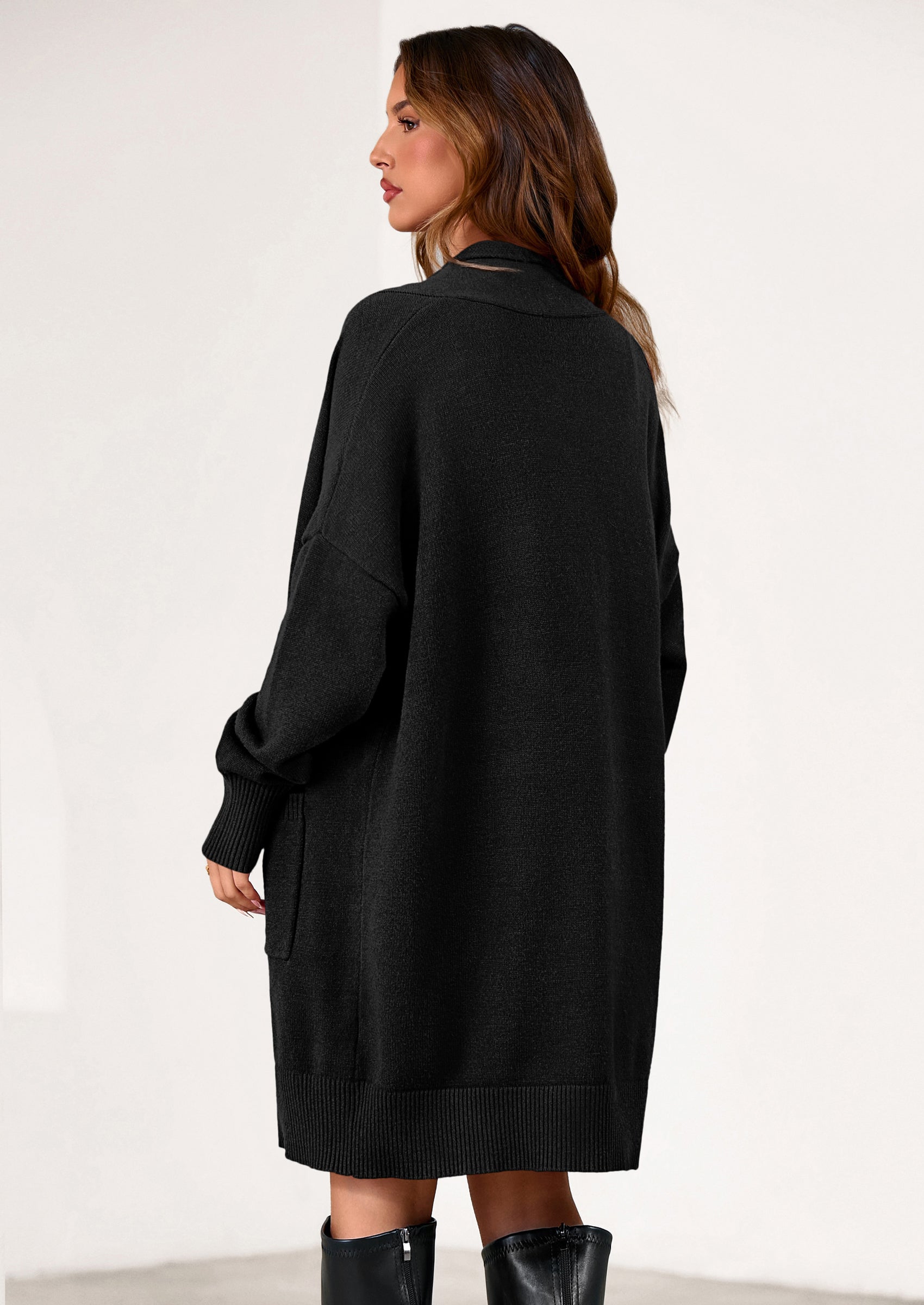 PRETTYGARDEN Women's Open Front Cardigan Long Sleeve Cozy Knit Sweaters Winter Fall Clothes Outerwear Coats