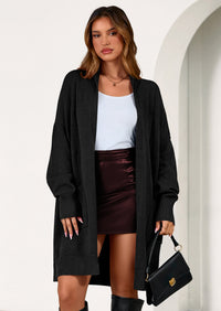 PRETTYGARDEN Women's Open Front Cardigan Long Sleeve Cozy Knit Sweaters Winter Fall Clothes Outerwear Coats