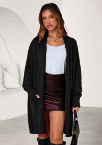 PRETTYGARDEN Women's Open Front Cardigan Long Sleeve Cozy Knit Sweaters Winter Fall Clothes Outerwear Coats