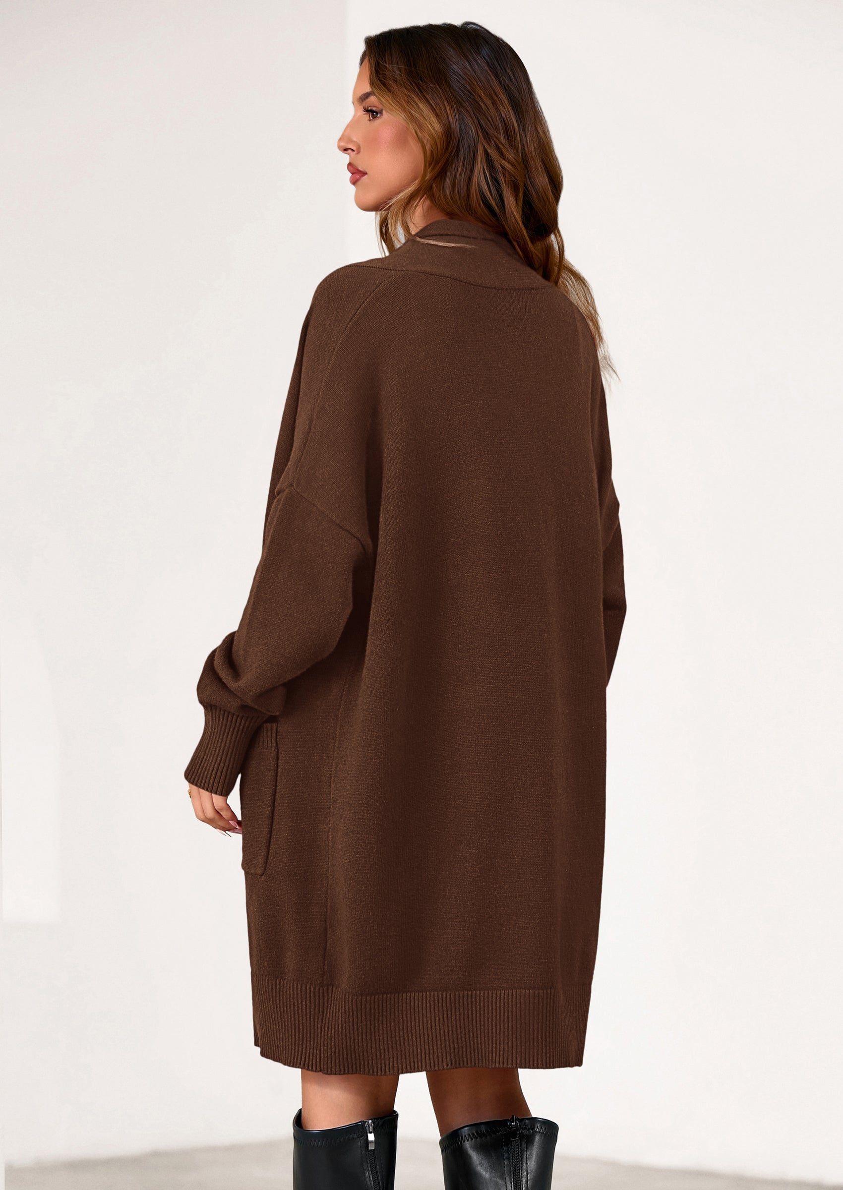 PRETTYGARDEN Women's Open Front Cardigan Long Sleeve Cozy Knit Sweaters Winter Fall Clothes Outerwear Coats